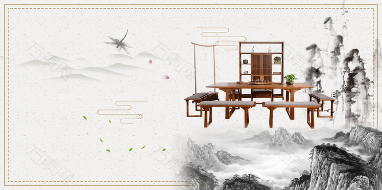 中国风中式家具背景图片