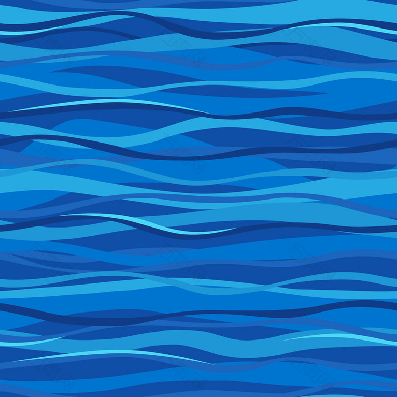 动感海浪条纹波浪蓝色背景