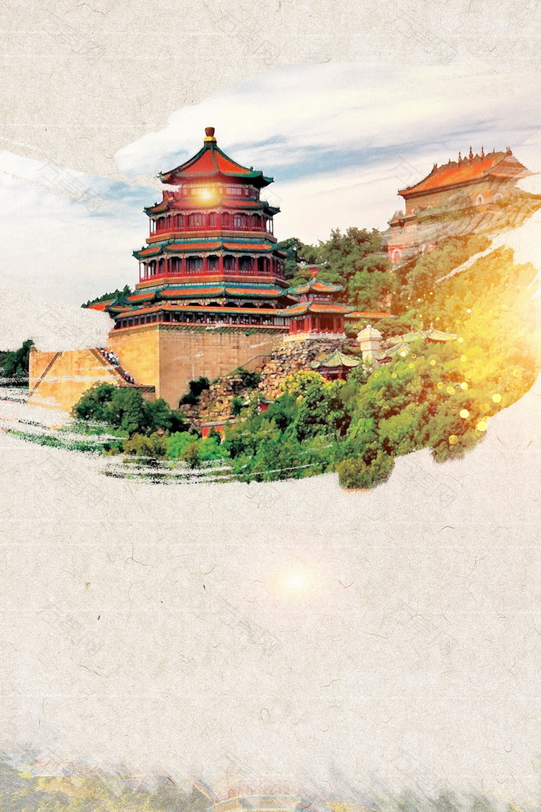 著名建筑北京旅游海报