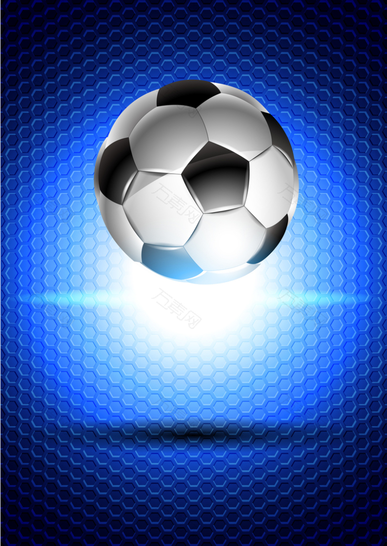 足球比赛深蓝色蜂窝状背景