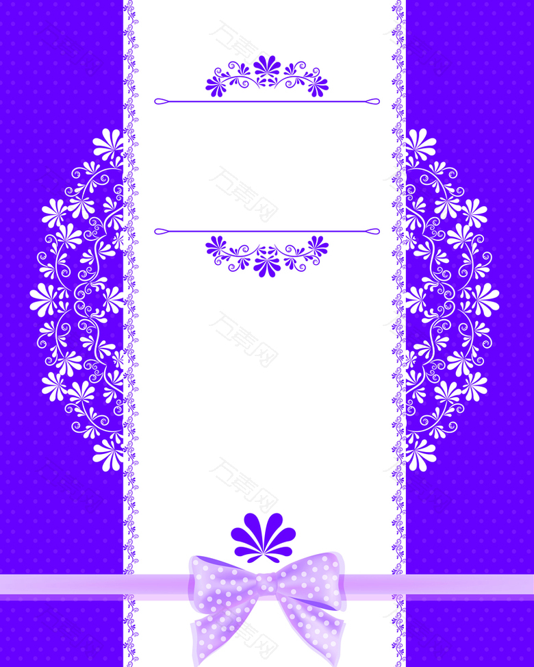 淡紫色婚礼请柬背景元素