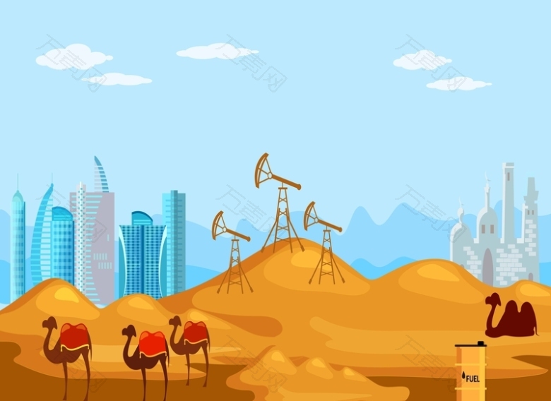 沙漠石油工业背景