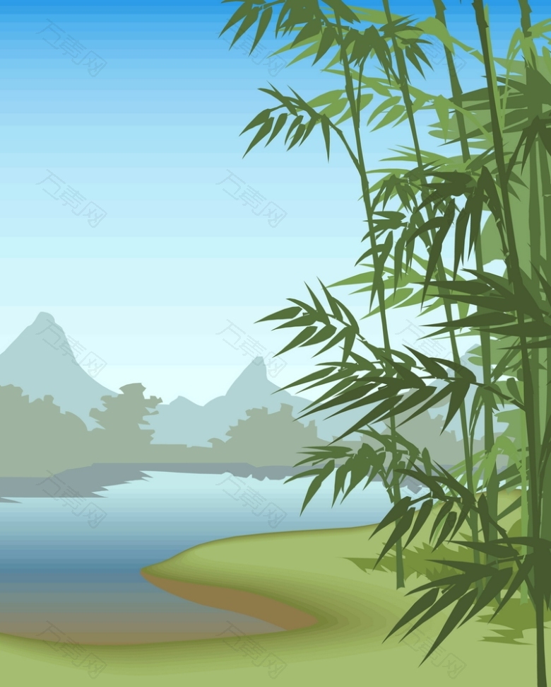 绿色竹子高清背景