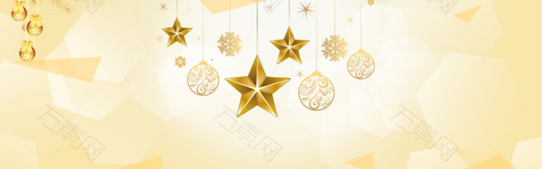 金色质感简约圣诞节banner