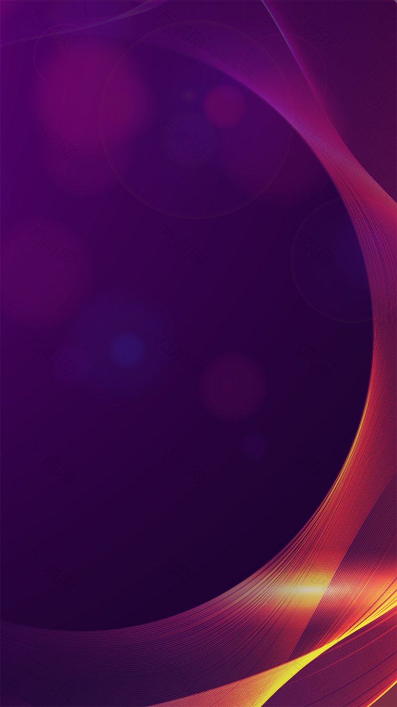 简约紫色背景金色边框H5背景素材