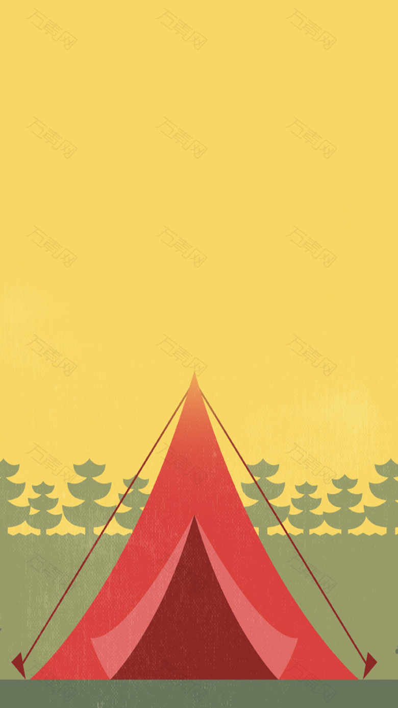 红色帐篷矢量图H5背景