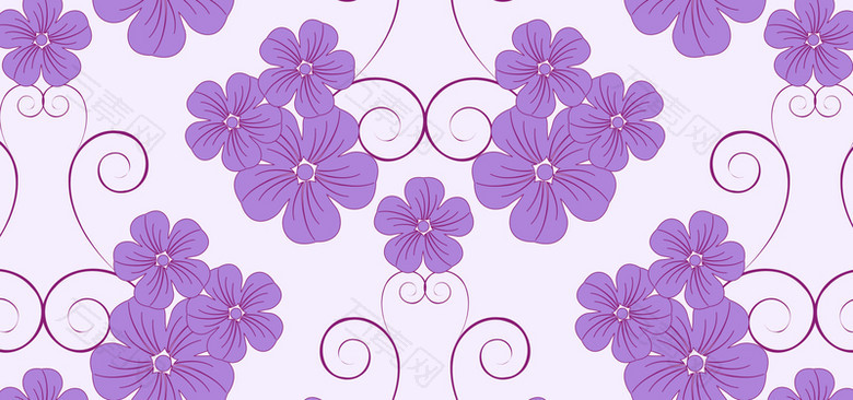淡紫色花纹背景图
