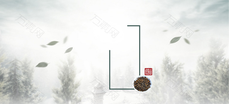 春茶节灰色中国风banner