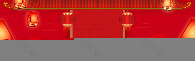 春节元素简约红色banner背景
