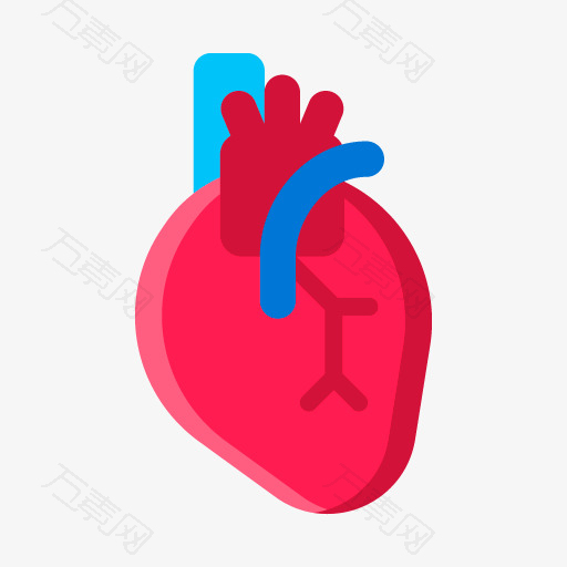 红色心脏医疗图标