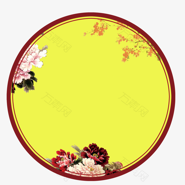 古典中国风圆形边框