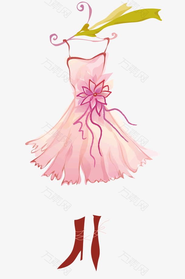 粉色的裙子