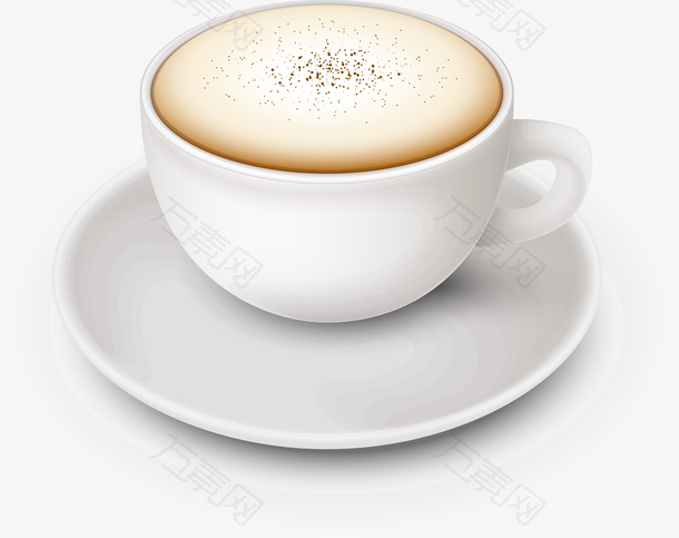 一杯热奶茶饮品图