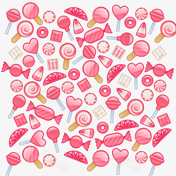 粉色糖果矢量图