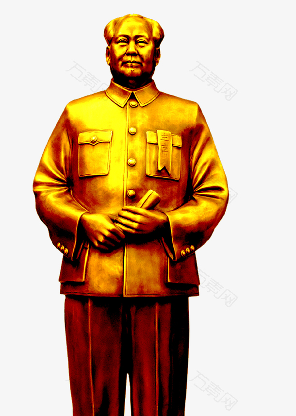 创意金黄色国庆节毛泽东