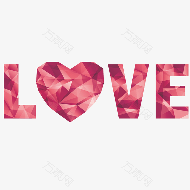 粉色水晶love字体