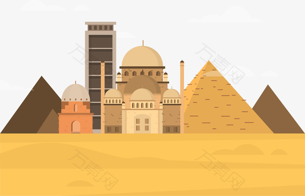 沙漠埃及旅游建筑