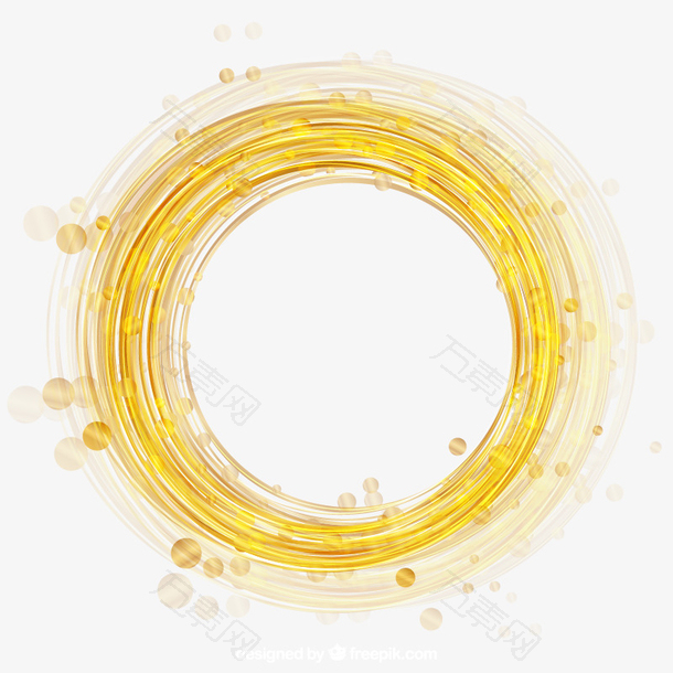 金色圆环矢量素材