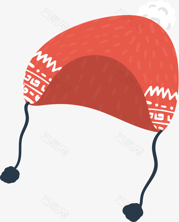 圣诞节红色毛线帽