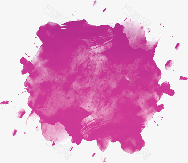 紫色水彩涂鸦墨迹