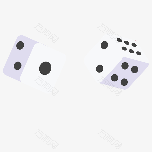 黑点白底游戏用的筛子矢量