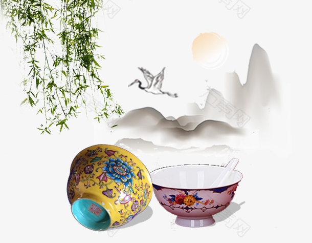 中国风陶瓷碗具