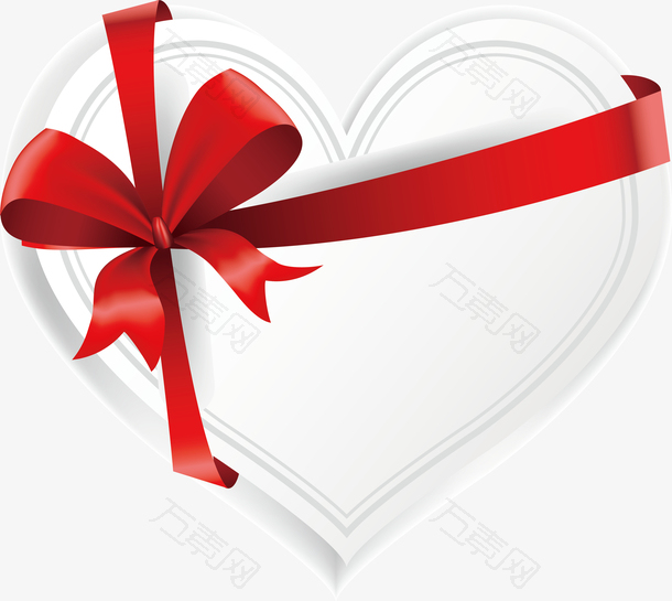 红色蝴蝶结爱心礼盒图形图标设计