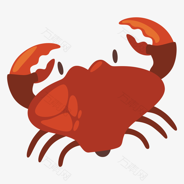 卡通矢量世界海洋日螃蟹