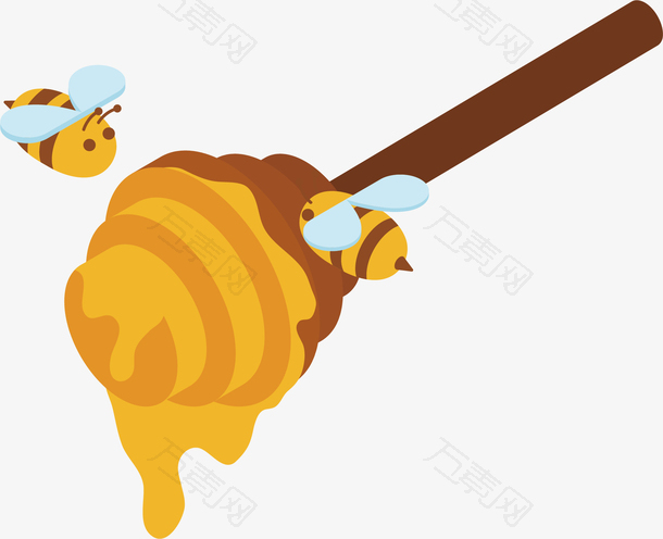 蜜蜂蜂蜜矢量图
