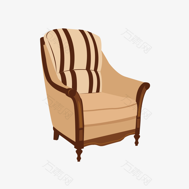 矢量时尚皮质椅子