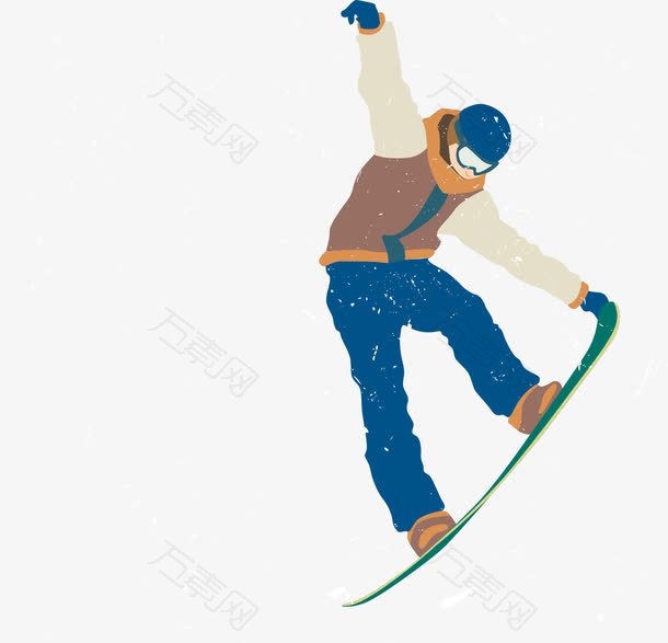 矢量滑雪场滑雪的人