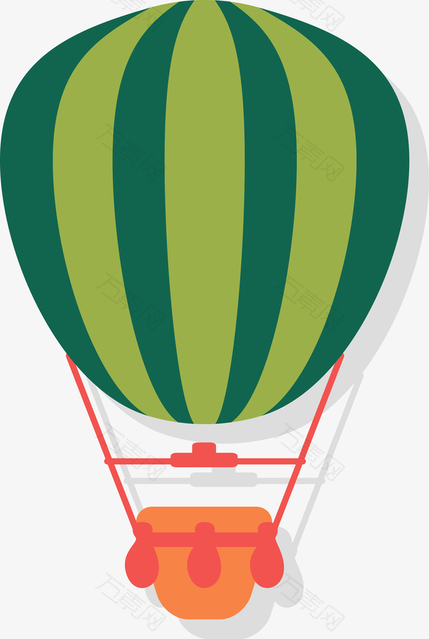 卡通扁平化漂浮热气球