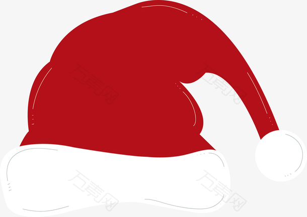 红色圣诞帽矢量图