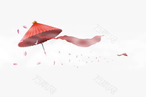 飞行的红伞