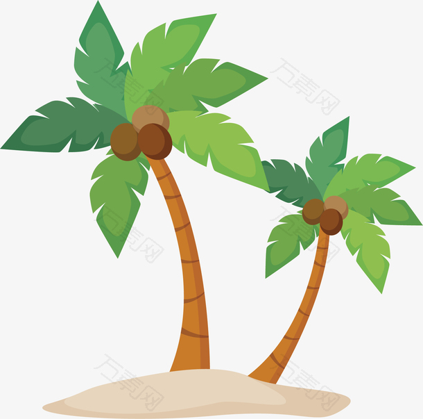 夏天海报沙滩椰子树