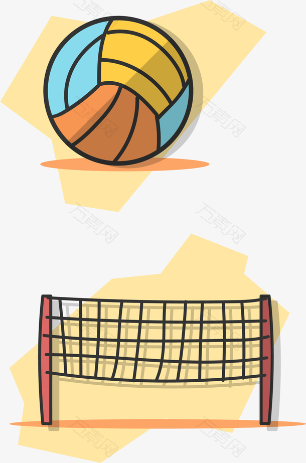 排球排球网图标