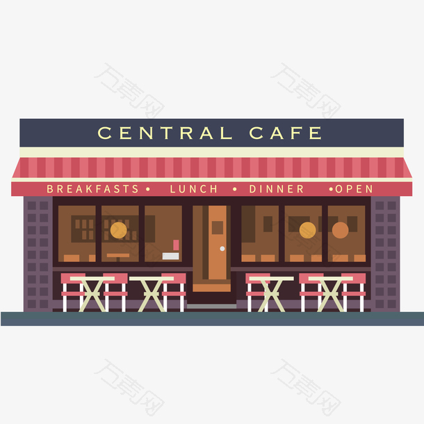 中央咖啡厅建筑物设计