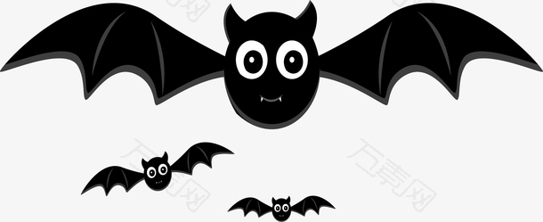 万圣节黑色的蝙蝠