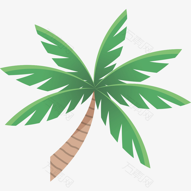 矢量夏日椰子树插画