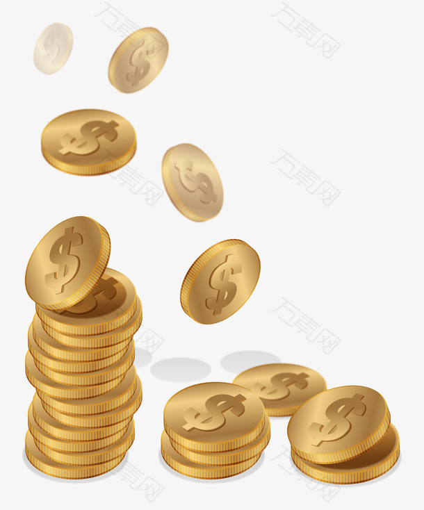 矢量金融货币金币PNG图片