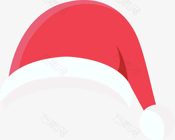 扁平化圣诞帽子矢量图