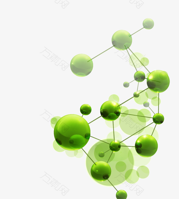 矢量绿色生物链