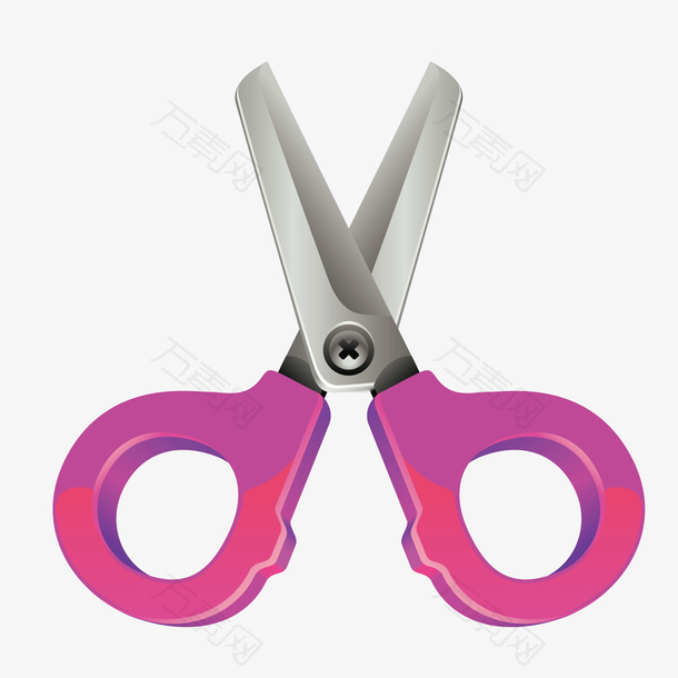 粉色质感卡通剪刀