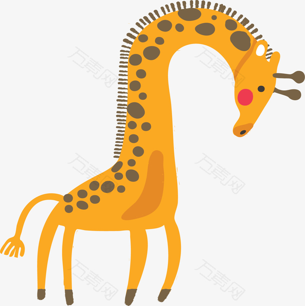 儿童教育卡通长颈鹿