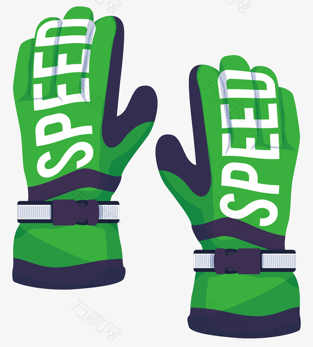 绿色运动保暖手套