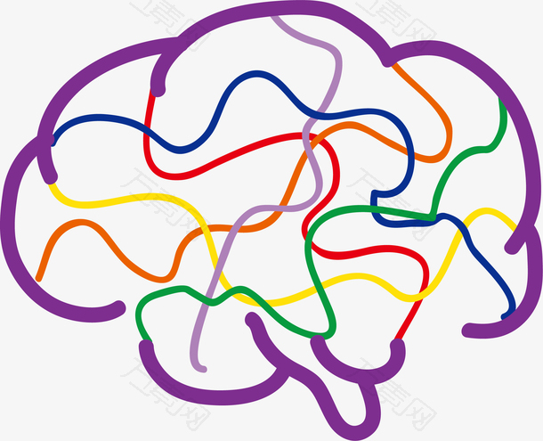 彩色的科技智慧大脑