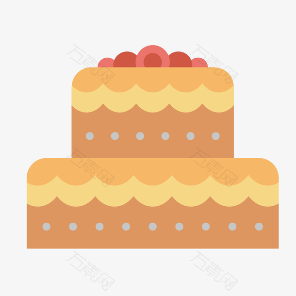 黄色食物卡通蛋糕