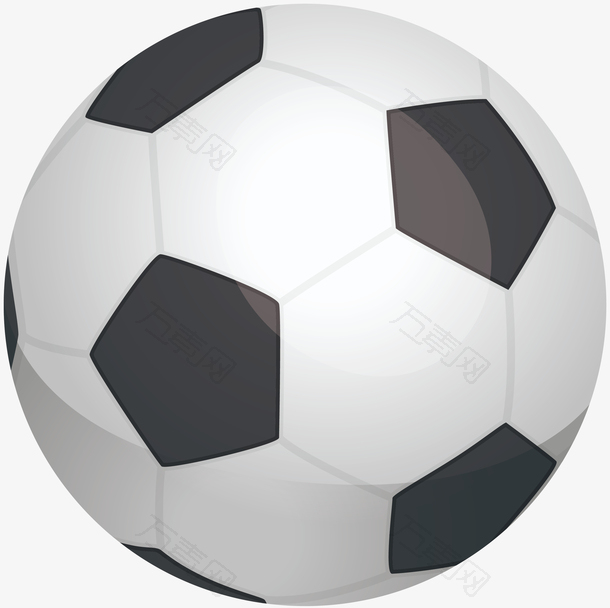 卡通足球球类运动器材黑白足球矢
