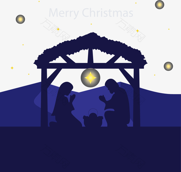 圣诞节之夜迎接耶稣