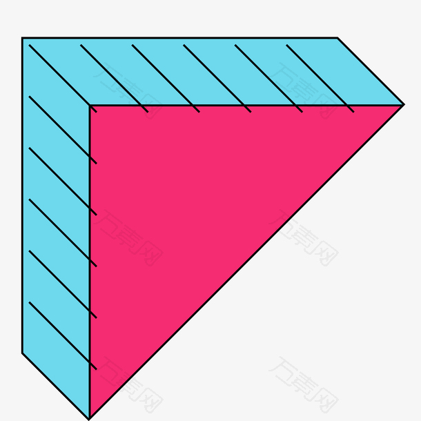 矢量装饰孟菲斯风格立体三角形